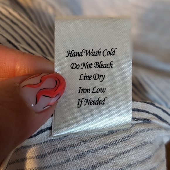 Blu Pepper beach vacation cover up STRIPE SIDE SLITS Delicate Flow Sz Small - Picture 11 of 13